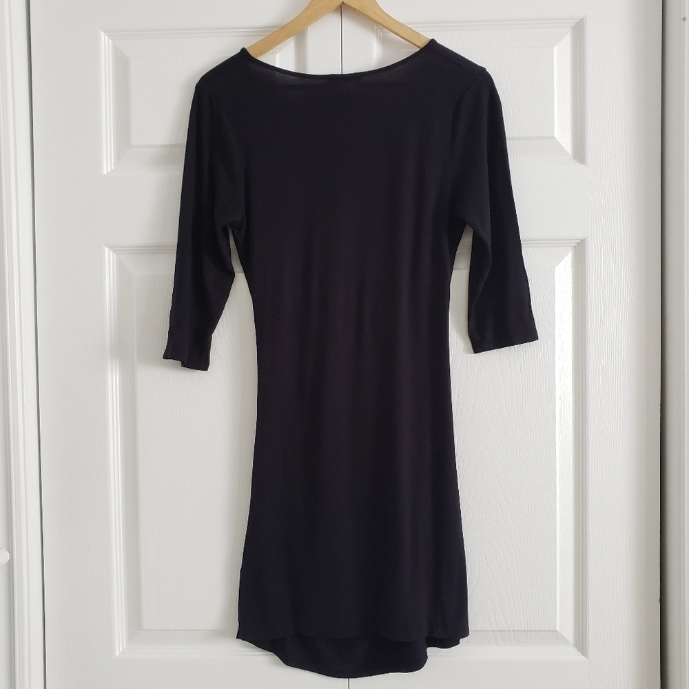 ⭐3/$24⭐ Le Chateau Women's Fitted Rouching Black Dress Size S - Picture 4 of 10